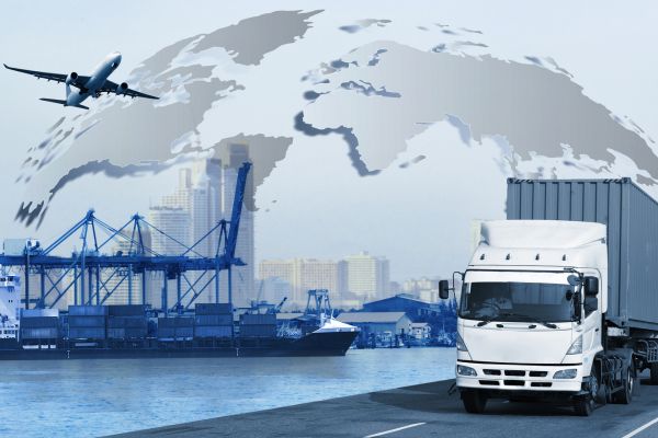 A photo showing delivery of imported steel