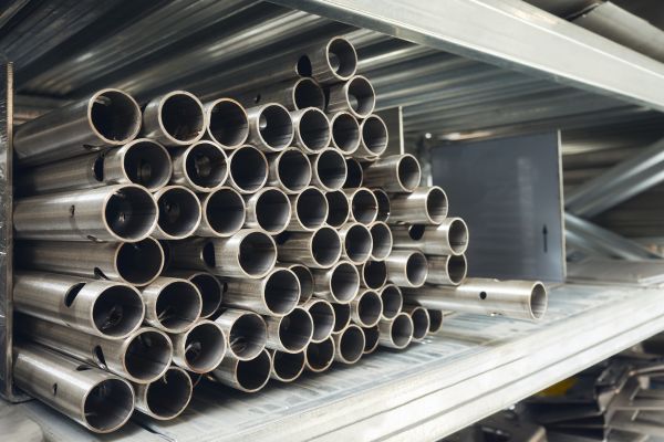 A photo of tubular steel display
