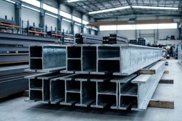 High-quality structural steel I-beams and hollow sections for commercial, industrial, and warehouse construction projects.