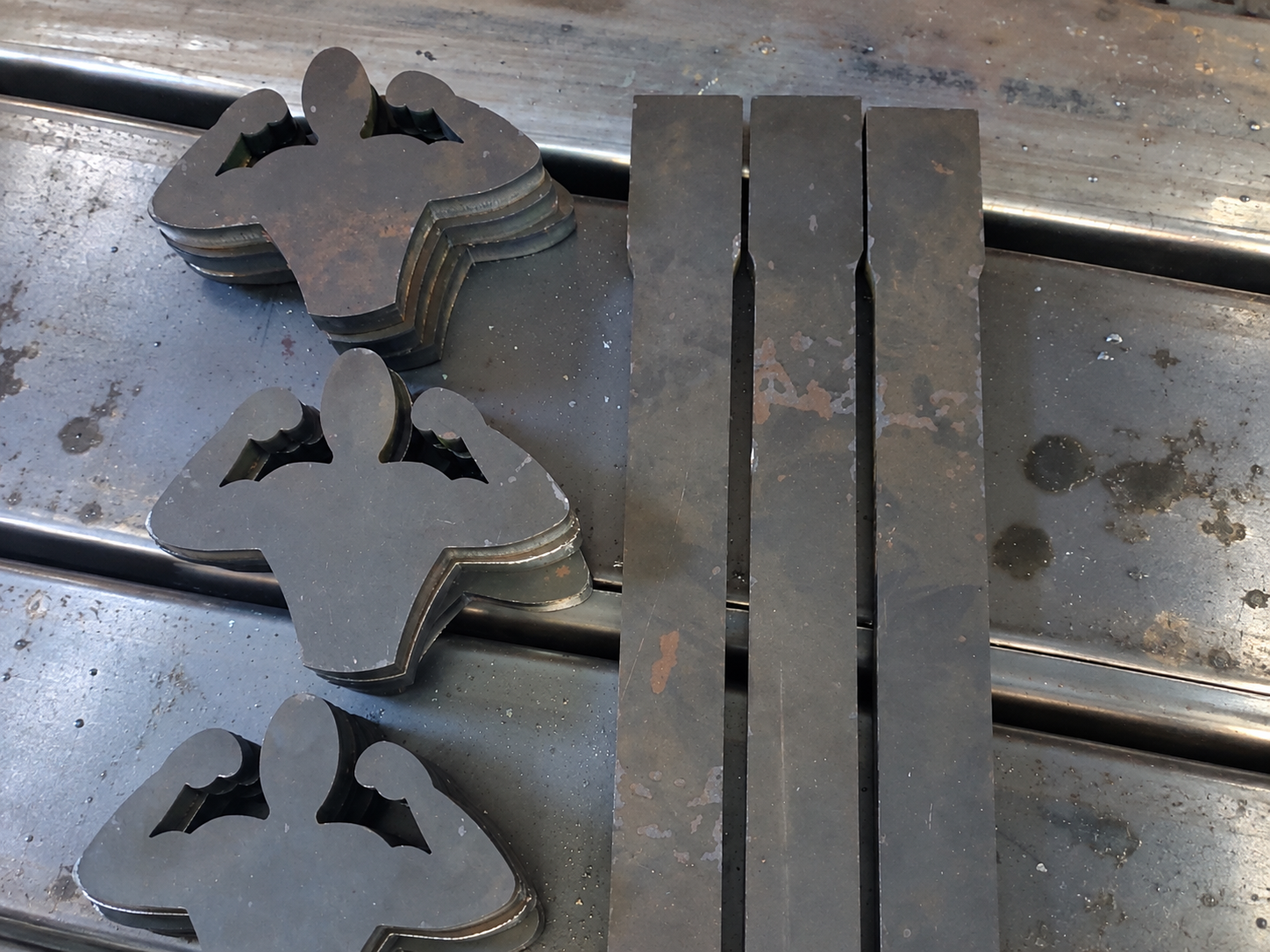 Custom laser-cut steel parts and components