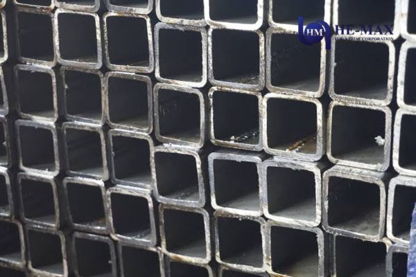 Steel square tube for sale, showcasing its tubular structure and metallic finish.
